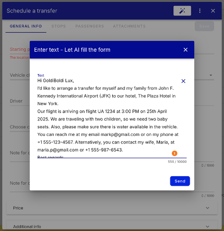 limoexpress ai limo software chauffeur airport transfer dispatch tool crm management