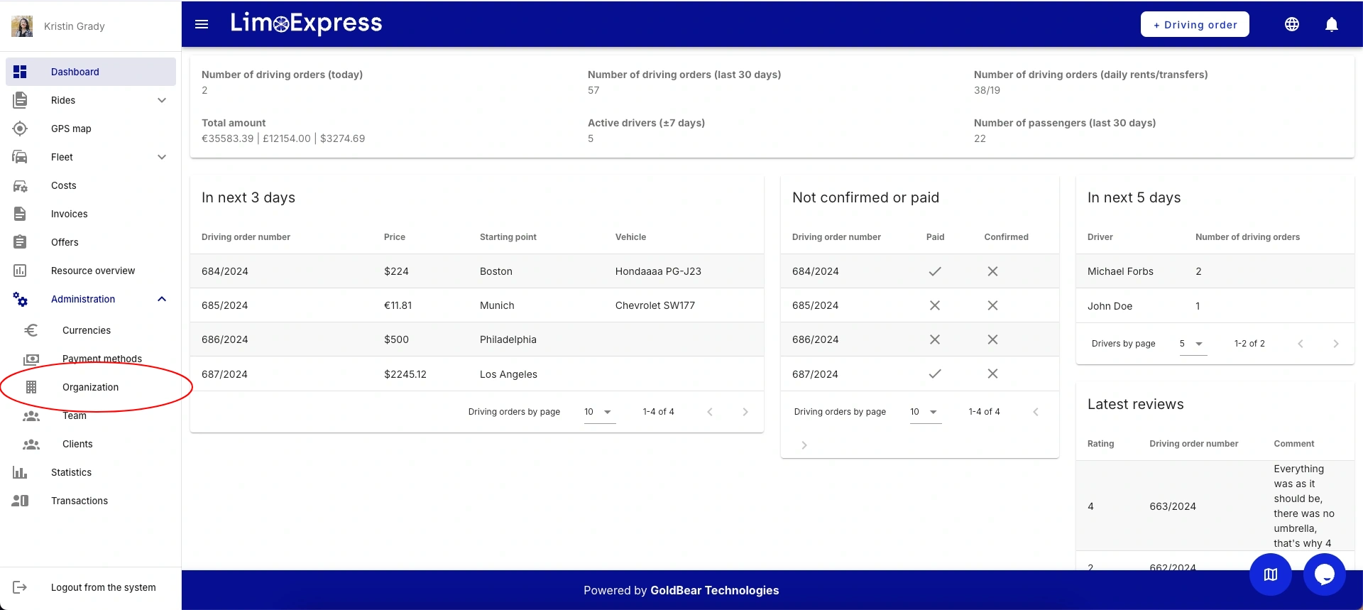 limoexpress software per autisti trasferimento aeroportuale pagamento stripe connect